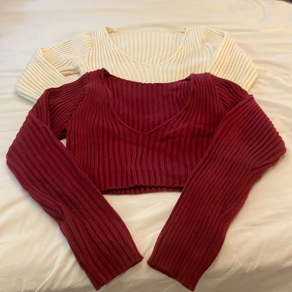 2 shein crop sweaters - Picture 2 of 4